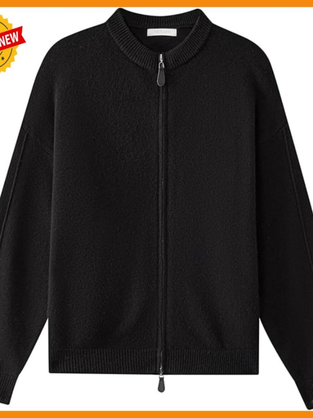 Merino Wool Zip Cardigan Chunky Knit Sweater Jacket Women's Winter